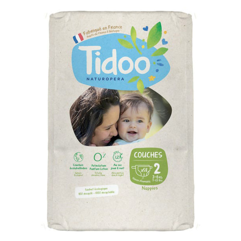 Couches naturelles Tidoo T2 | 3-6 kg