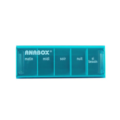 Pilulier journalier Anabox 5 prises par jour Turquoise