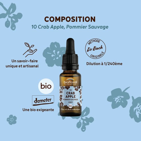 Fleurs de Bach n°10 - Pommier sauvage/Crab Apple Bio