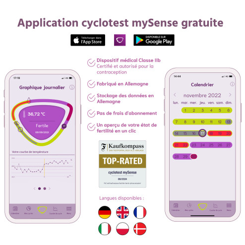 Thermomètre basal connecté My Sense Cyclotest