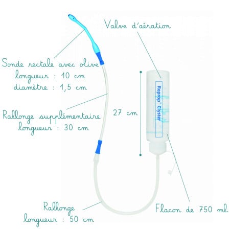 reprop confort avec trousse pour lavement intestinal