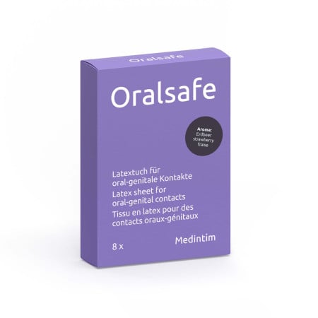 Boîte de 8 Oralsafe digue dentaire latex fraise