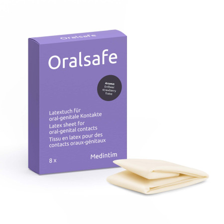 Boîte de 8 Oralsafe digue dentaire latex fraise