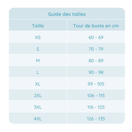 Guide des tailles binder ivoire