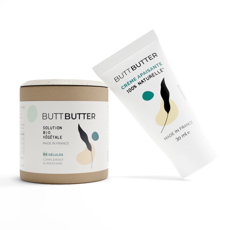 pack complément et crème butt butter pour le soin de la zone recto-périnéale