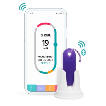 Thermomètre de symptothermie connecté TrackleCatch avec ficelle